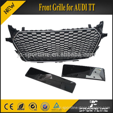 15-16 TTRS Style ABS Chromed Frame Front Honeycomb Grill for AUDI TT MK3 Typ 8S